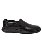 PONO Zero Gravity Men's Black Leather Slip-On Shoes – Ultra-Lightweight Comfort Walking Shoes