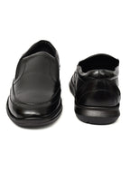 PONO Zero Gravity Men's Black Leather Slip-On Shoes – Ultra-Lightweight Comfort Walking Shoes