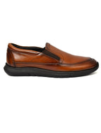 PONO Zero Gravity Men's Tan Leather Slip-On Shoes – Ultra-Lightweight Comfort Walking Shoes