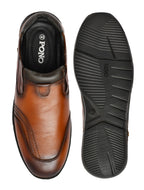 Zero Gravity Men's Premium Leather Slip-On Comfort Shoes – Tan Brown