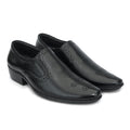 Premium Black Formal Slip-On Dress Shoes with Brogue Detailing