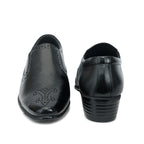 Premium Black Formal Slip-On Dress Shoes with Brogue Detailing
