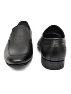 Men's Black Pebbled Leather Slip-On Formal Loafers | Office & Party Wear