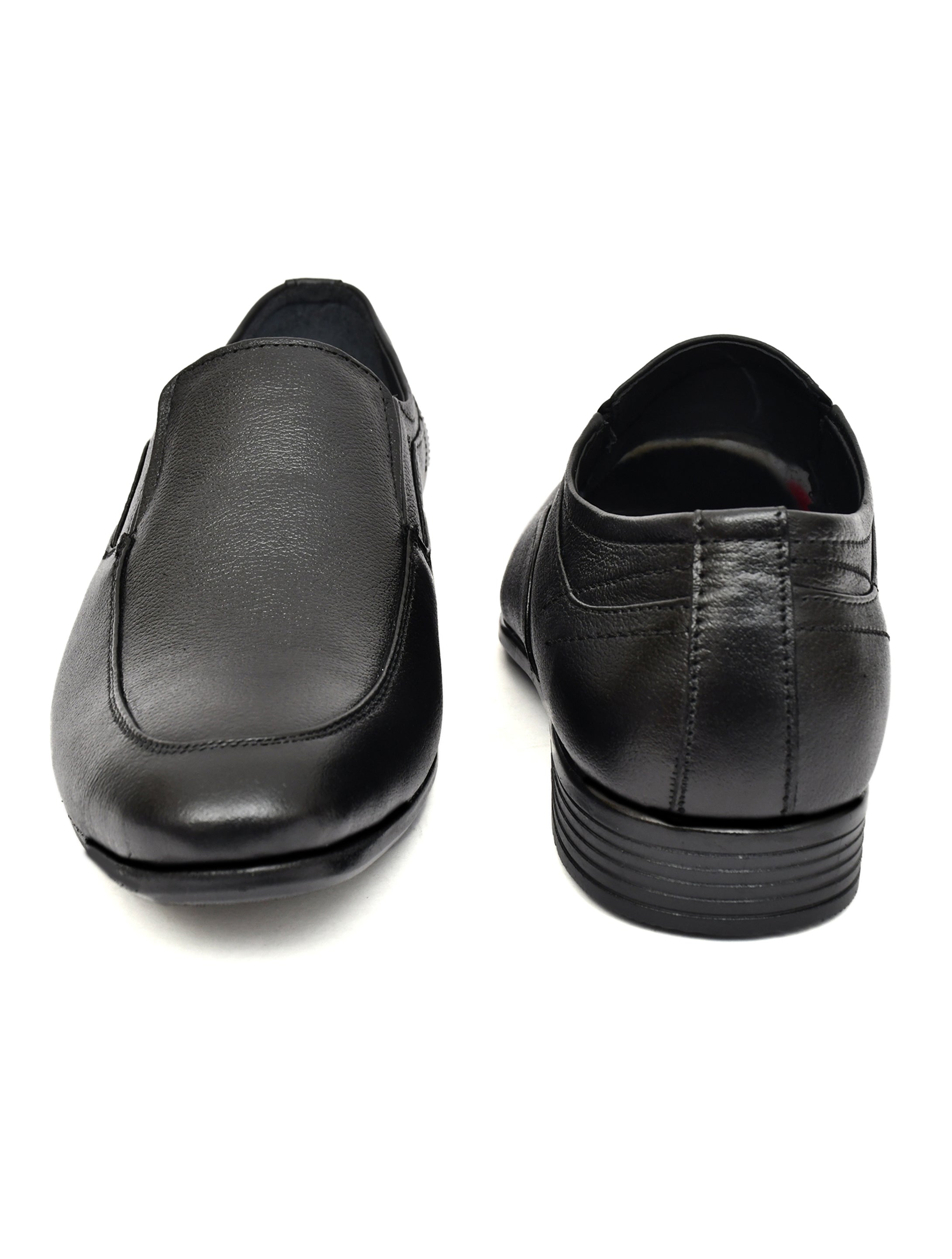 Men's Black Pebbled Leather Slip-On Formal Loafers | Office & Party Wear
