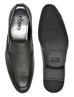 Men's Black Pebbled Leather Slip-On Formal Loafers | Office & Party Wear