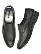 Men's Black Pebbled Leather Slip-On Formal Loafers | Office & Party Wear