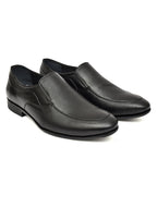 Men's Black Pebbled Leather Slip-On Formal Loafers | Office & Party Wear