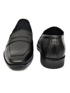 Men's Black Pebbled Leather Penny Loafers | Classic Slip-On Formal & Smart Casual Shoes
