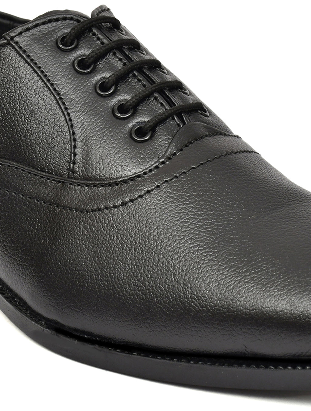 Men's Black Pebbled Leather Oxford Lace-Up Formal Shoes | Office & Wedding Wear