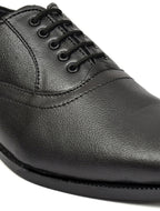 Men's Black Pebbled Leather Oxford Lace-Up Formal Shoes | Office & Wedding Wear
