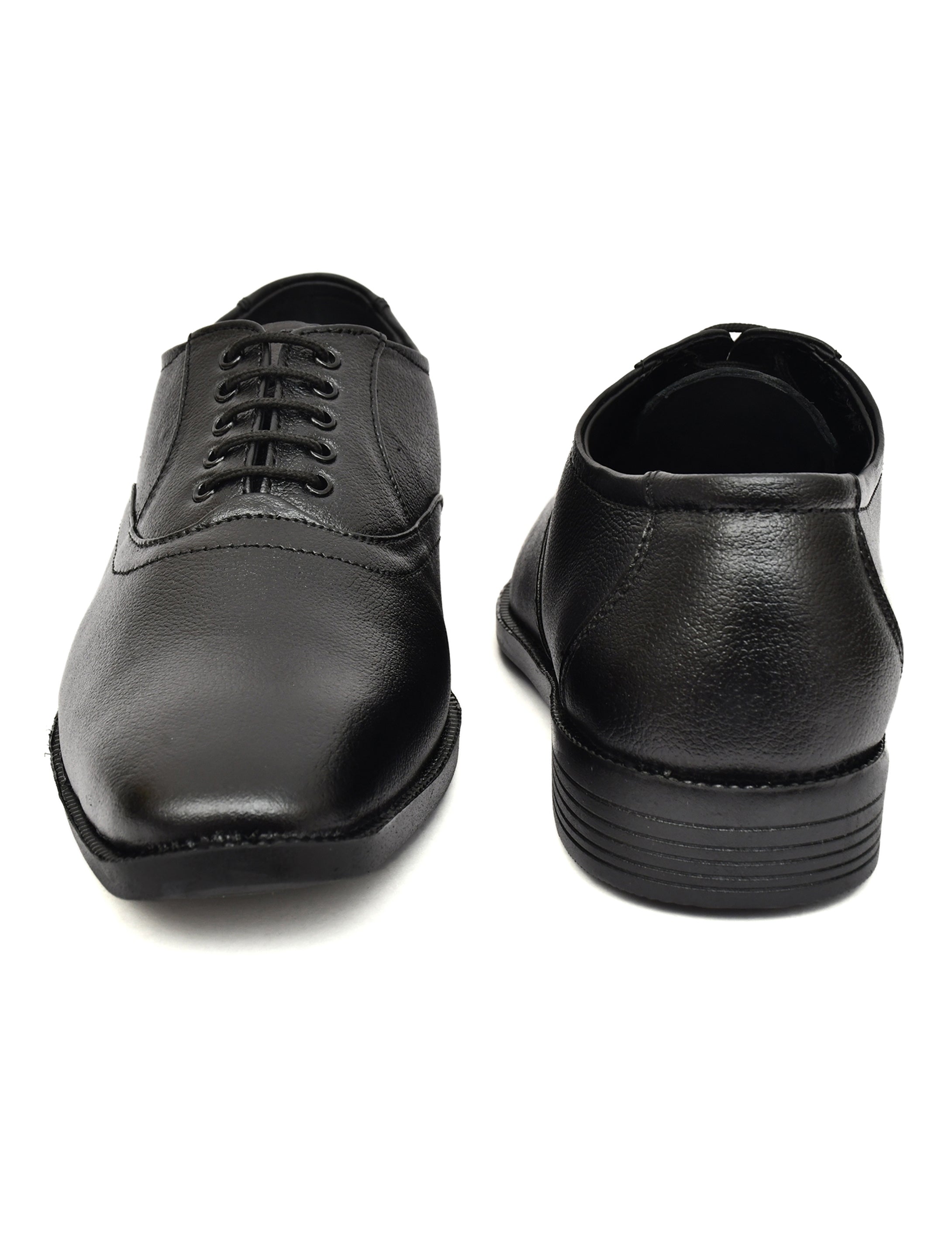 Men's Black Pebbled Leather Oxford Lace-Up Formal Shoes | Office & Wedding Wear