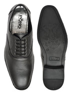Men's Black Pebbled Leather Oxford Lace-Up Formal Shoes | Office & Wedding Wear