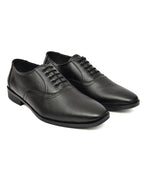 Men's Black Pebbled Leather Oxford Lace-Up Formal Shoes | Office & Wedding Wear