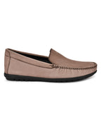 Men's Brown Nubuck Leather Slip-On Loafers