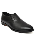 Men's Black Smooth Leather Wholecut Oxford Lace-Up Formal Shoes | Premium Minimalist Office & Wedding Wear