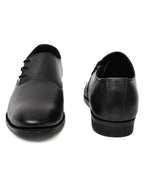 Men's Black Smooth Leather Wholecut Oxford Lace-Up Formal Shoes | Premium Minimalist Office & Wedding Wear