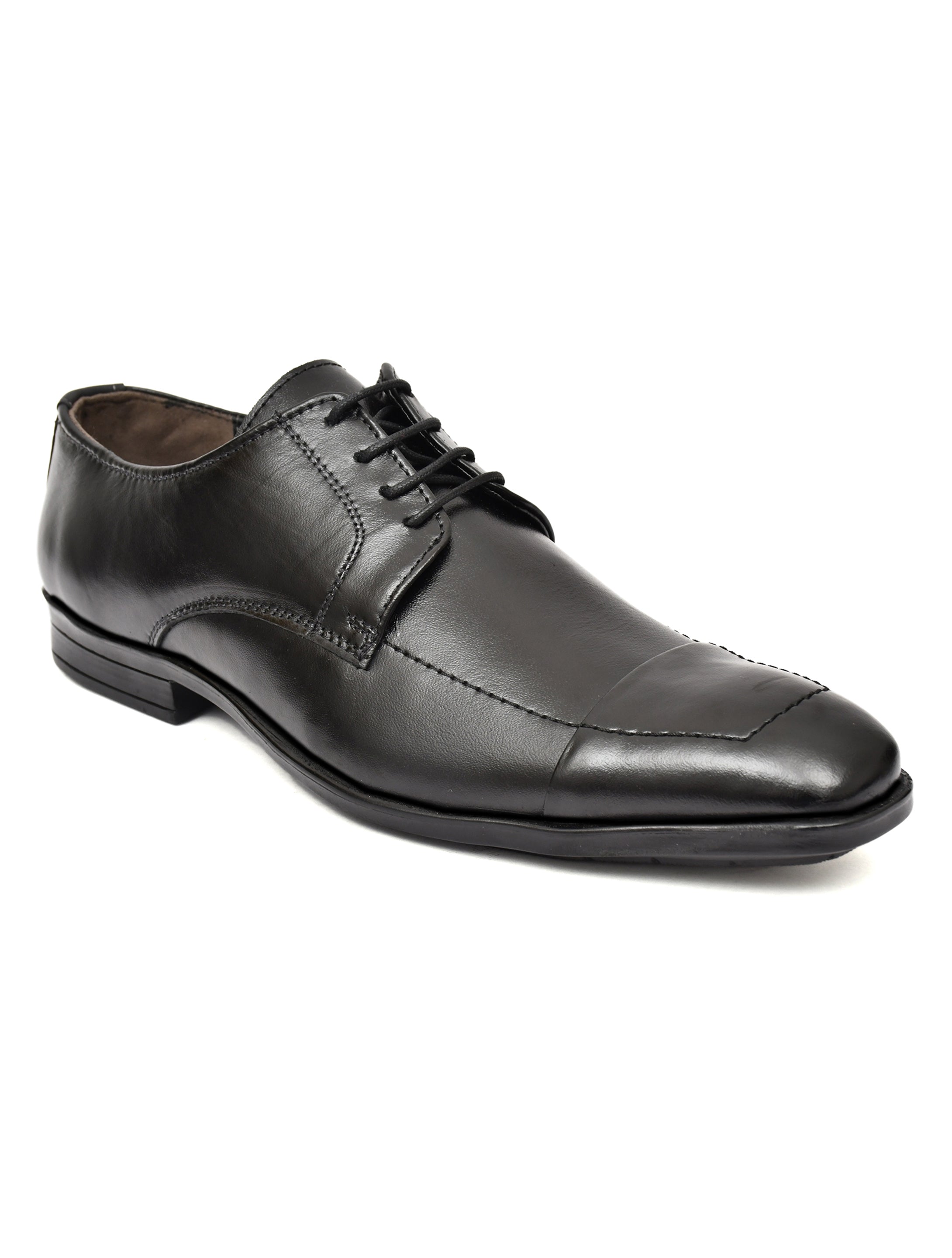 Premium Black Genuine Leather Oxford Dress Shoes for Men | Classic Formal Lace-Up Shoes