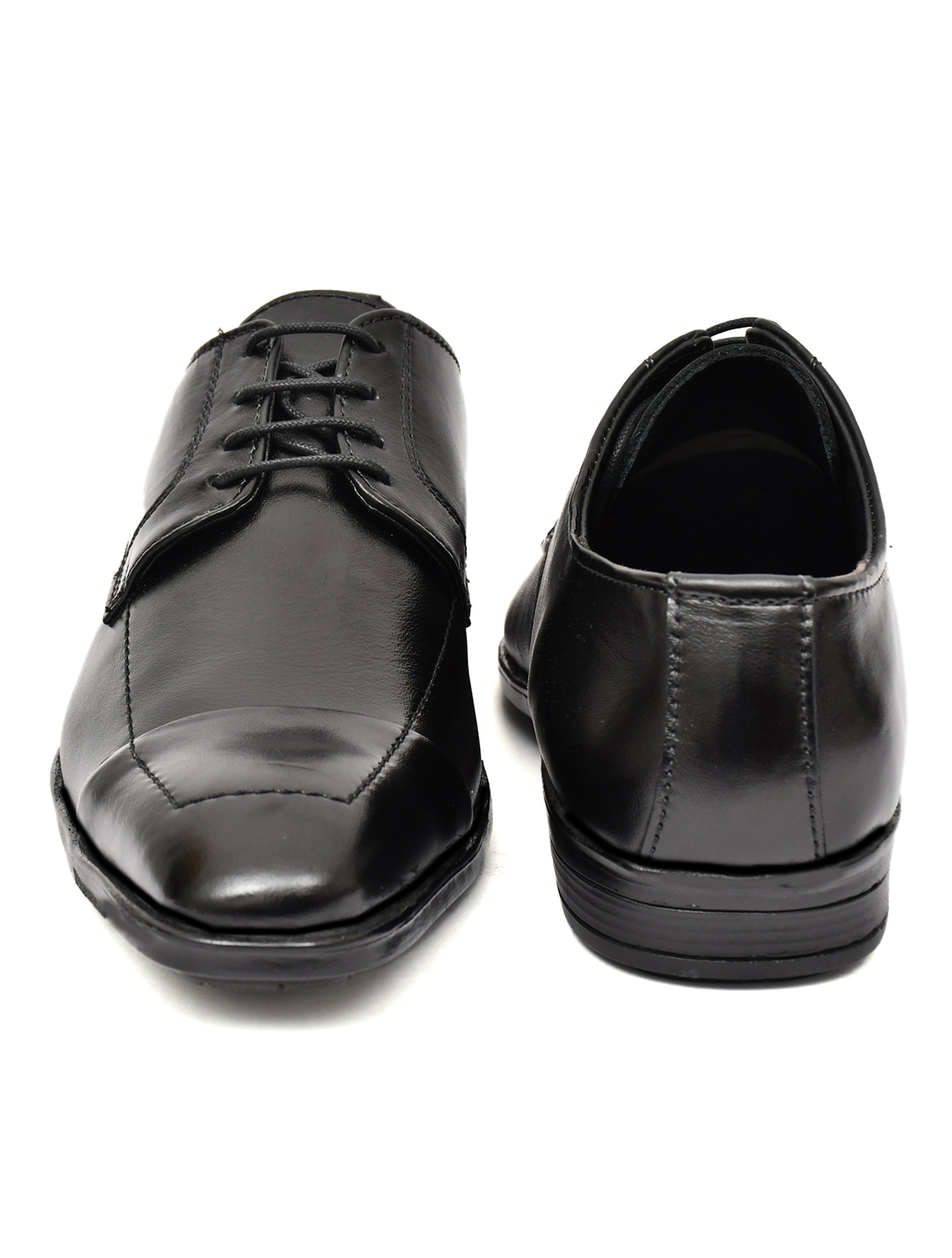 Premium Black Genuine Leather Oxford Dress Shoes for Men | Classic Formal Lace-Up Shoes