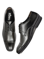 Premium Black Genuine Leather Oxford Dress Shoes for Men | Classic Formal Lace-Up Shoes