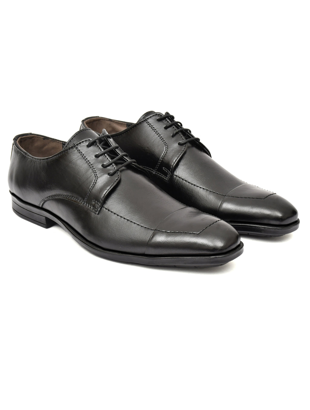 Premium Black Genuine Leather Oxford Dress Shoes for Men | Classic Formal Lace-Up Shoes