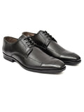 Premium Black Genuine Leather Oxford Dress Shoes for Men | Classic Formal Lace-Up Shoes