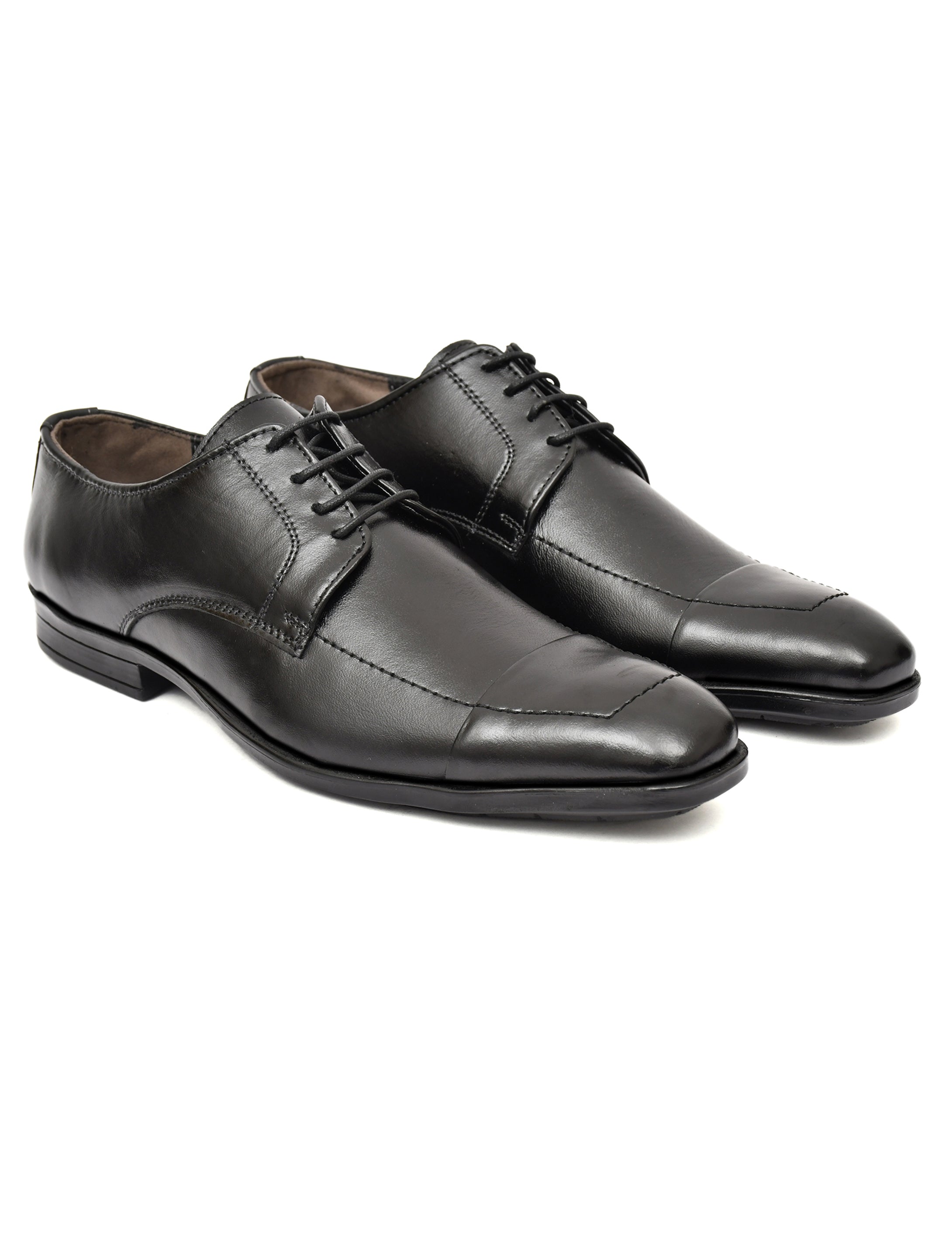 Premium Black Genuine Leather Oxford Dress Shoes for Men | Classic Formal Lace-Up Shoes