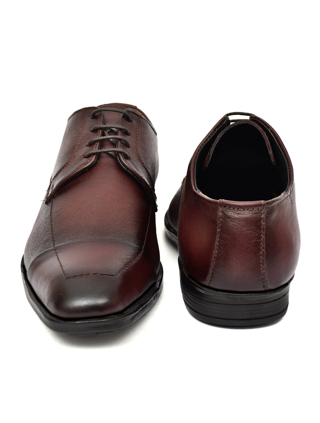 Premium Brown Genuine Leather Oxford Dress Shoes for Men | Classic Formal Lace-Up Shoes