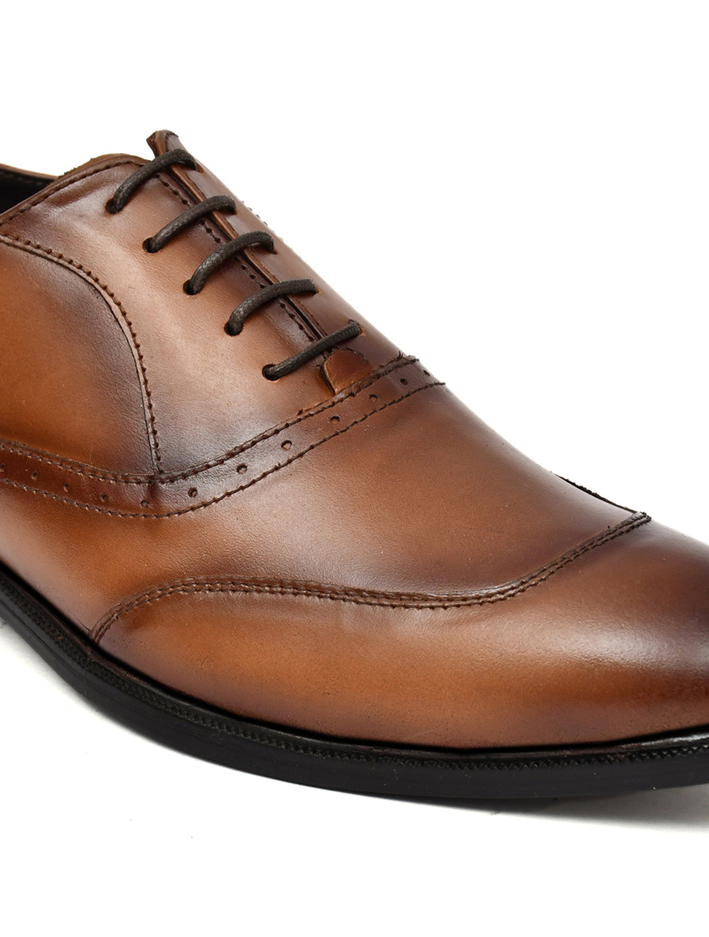 Men’s Elegant Tan Leather Oxford Shoes – Smart Formal Lace-Up Dress Shoes