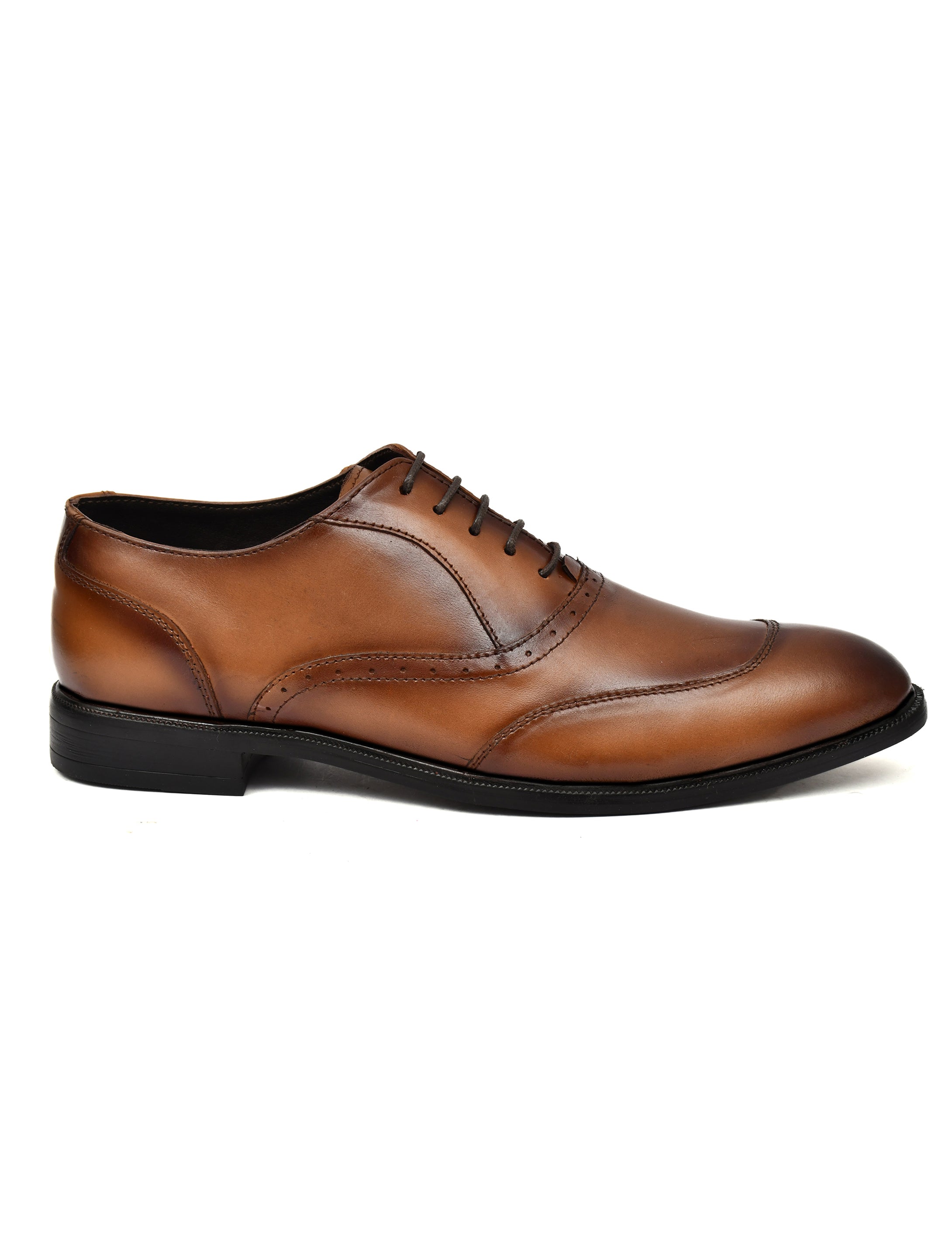 Men’s Elegant Tan Leather Oxford Shoes – Smart Formal Lace-Up Dress Shoes