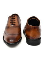 Men’s Elegant Tan Leather Oxford Shoes – Smart Formal Lace-Up Dress Shoes