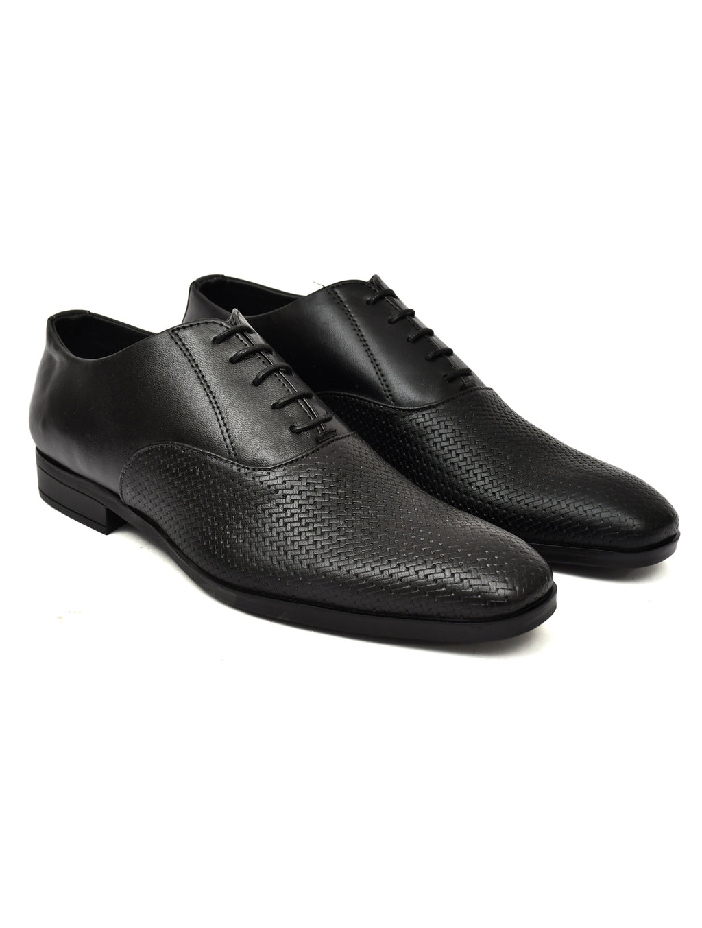 Men’s Classic Black Leather Oxford Shoes – Sleek Formal Lace-Up Dress Shoes