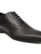 Men’s Classic Black Leather Oxford Shoes – Sleek Formal Lace-Up Dress Shoes