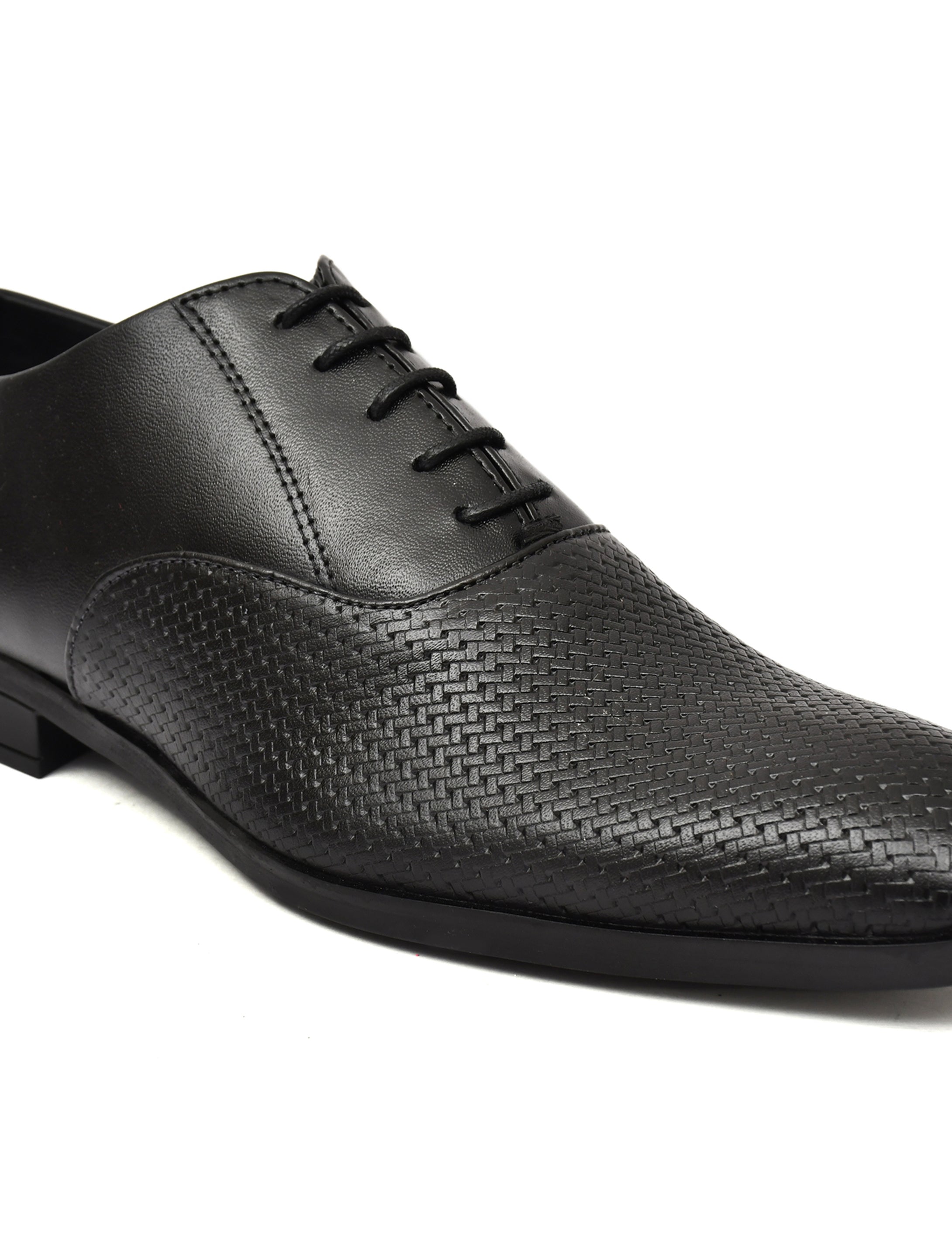 Men’s Classic Black Leather Oxford Shoes – Sleek Formal Lace-Up Dress Shoes