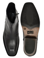 PONO Classic Black Leather Ankle Boots