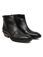 PONO Classic Black Leather Ankle Boots