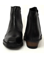 PONO Classic Black Leather Ankle Boots
