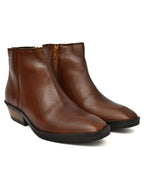 PONO Classic Tan Leather Ankle Boots