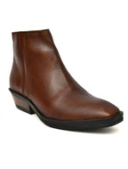 PONO Classic Tan Leather Ankle Boots