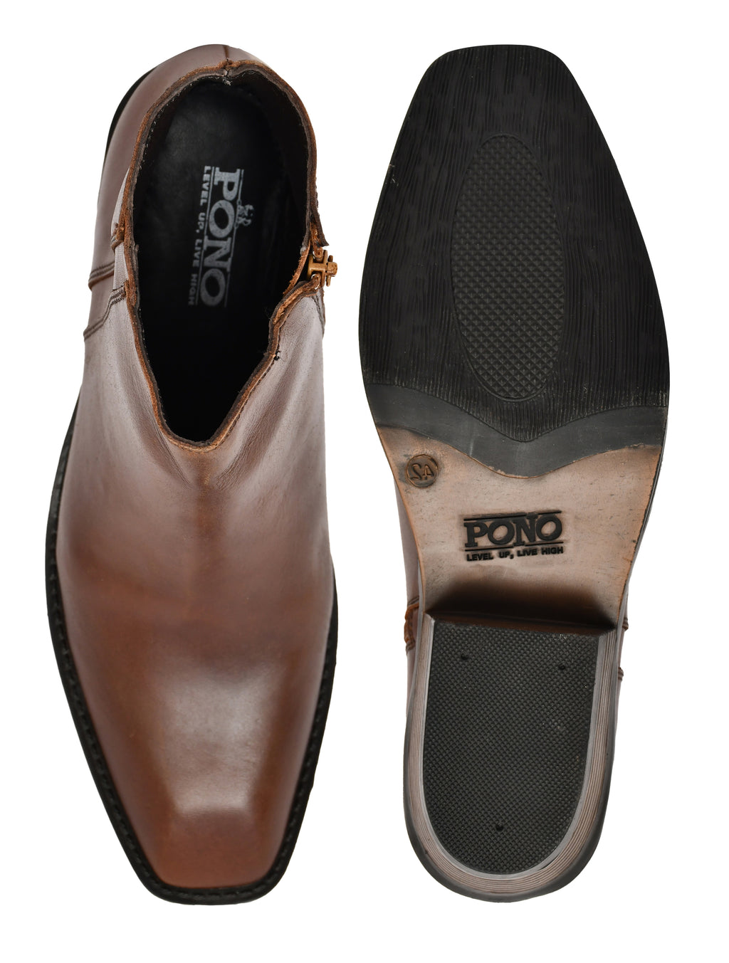 PONO Classic Tan Leather Ankle Boots