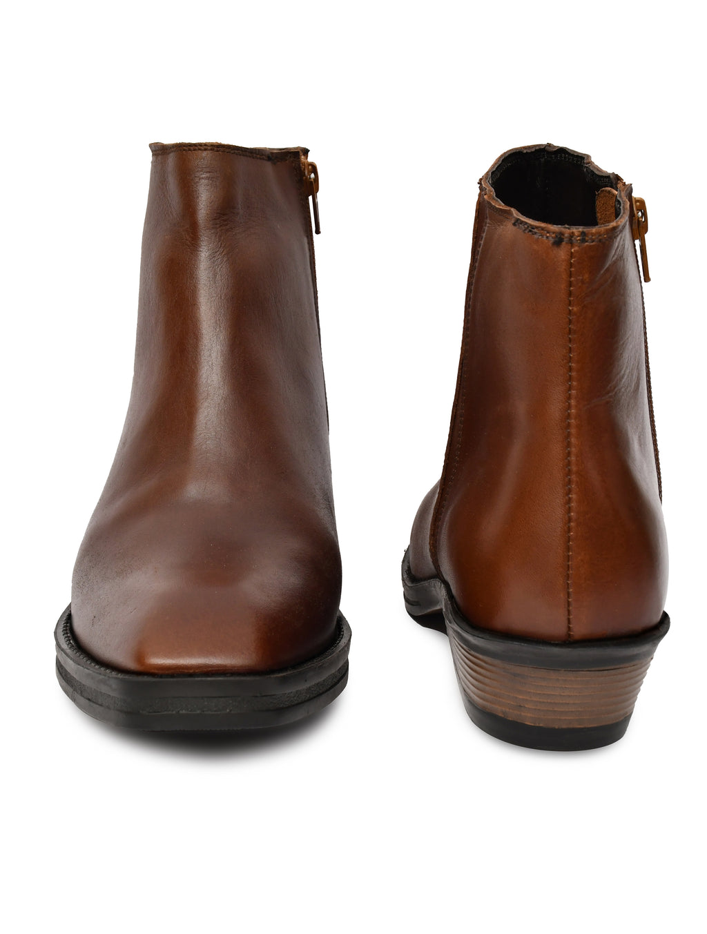 PONO Classic Tan Leather Ankle Boots