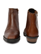 PONO Classic Tan Leather Ankle Boots